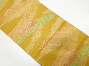 霞に流水模様織り出し　名古屋帯